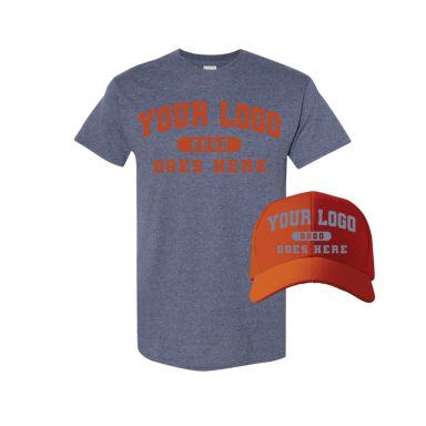 Combo GJK004 Orange / Heather Navy Tee